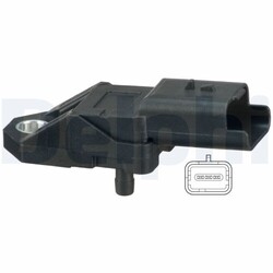 1x Sensor, Saugrohrdruck DELPHI PS10180 passend für CITROËN FIAT FORD LANCIA