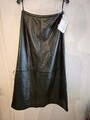 Leder Rock Lang Gr. 40 L HELLINE  Schwarz