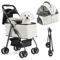 3 in 1 Hundewagen Hundebuggy bis 15kg für kleine Hunde Haustier Transport Wagen