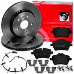 brembo BREMSSCHEIBEN 294mm + BELÄGE VORNE passend für MINI R55 R56 R57 R58 R59VA 294x22mm / Warnkontakt / Einschränkungen beachten