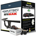Für SKODA Octavia Kombi II 1Z5 Anhängerkupplung starr +eSatz 13pol uni 04- NEU