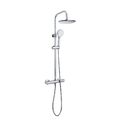 Duschsäule chrom Duschpaneel Überkopfbrause Set Kopfbrauseset mit Thermostat