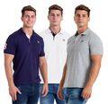 Herren Poloshirt Kontrast Kragen Kurzarm Polohemd Schlanke Passform T-Shirt 