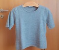 Damen Pullover Kurzarm Wolle grau von Peter Hahn Gr. 42, fällt kleiner aus