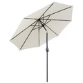 Sonnenschirm 3m Balkon Gartenschrim Rund UV50+ Marktschirm mit Kurbel