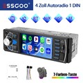 Autoradio 1DIN mit Bluetooth BT Freisprech 7 Farben MP3 Player USB TF Aux FM AM
