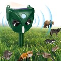 Ultraschall Katzenschreck für Garten Solar Marderschreck Tiervertreiber mit LED