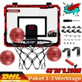 Kinder Basketballkorb Indoor mit Anzeigetafel Netz Basketball Pumpe Backboard DE
