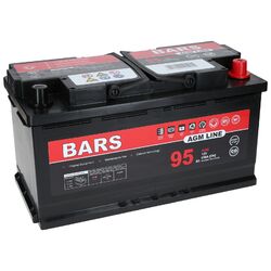 Autobatterie Bars AGM Line 95Ah 850A/EN 12V Start Stopp Wartungsfrei