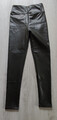 Damen Thermo-Leggings in Leder-Optik dunkeloliv  Gr. XS (32/34)  NEU mit Etikett