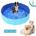 D160*H30cm Hundepool Planschbecken Hundebad Schwimmbecken Wasserbecken Baby blau