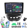 Für Toyota Aygo Citroen C1 Peugeot 107 Autoradio Android15 GPS Navi RDS MIK KAM+