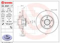 Bremsscheibe hinten 280mm BREMBO für NISSAN PRIMASTAR Bus