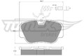 TOMEX Brakes Bremsbelagsatz Scheibenbremse TX 10-381 für W201 MERCEDES 190 201