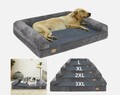 Orthopädisches Hundebett Hunde Bett Sofa Kissen Schlafplatz gelenkschonend L-XXL