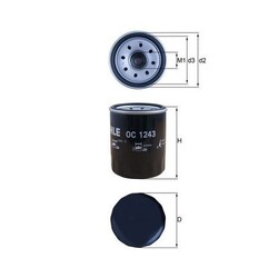 1x Ölfilter MAHLE OC 1243 passend für ISUZU GENERAL MOTORS