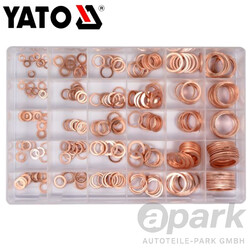 YATO KUPFER DICHTRING SATZ 300-tlg DICHTUNGSRING O-RING ÖLABLAß KUPFERRING SET