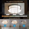 LED Deckenleuchte Dimmbar Wohnzimmer Moderne Deckenlampe Mit  Memory Funktion