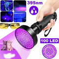 UV Taschenlampe Schwarzlicht 100LED Taschenlicht 395nm Bernstein Handlampe
