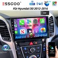 DAB+ Für Hyundai i30 2012-2016 9" 64G Android 15 Autoradio Apple Carplay Navi AI