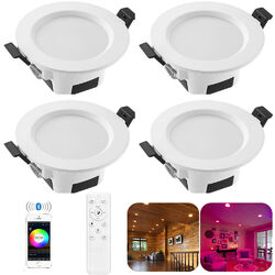 LED Einbaustrahler Bluetooth WIFI RGB+WW+CW Decken Einbauspot Dimmar Deckenspots