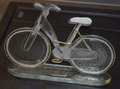 Dekofigur Fahrrad H. 16cm Glas Skulptur Fahrrad