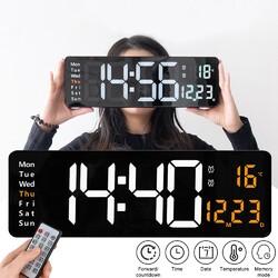 16''LED Digitaluhr mit Fernbedienung LED Display Digitale Wanduhr LED Wand Uhr