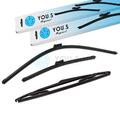 YOU.S Scheibenwischer Wischerblätter SET VORNE + HINTEN für OPEL ADAM (M13)