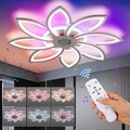 LED Deckenlampe Dimmbar mit Bluetooth Musik Lautsprecher Fernbedienung RGB
