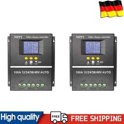 100A MPPT Solarladeregler Intelligenter Regler Dual USB für Solarpanel