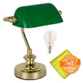 LUXUS NACHTTISCHLAMPE SCHREIBTISCHLEUCHTE MIT PFLEGETUCH BANKERLAMP 81047876