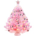 Weihnachtsbaum Klein 60cm Mini Weihnachtsbaum Rosa mit LED Beleuchtung Tisch ...