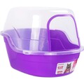 große katzentoilette XXL Jumbo mit deckel Lila 63x48x43