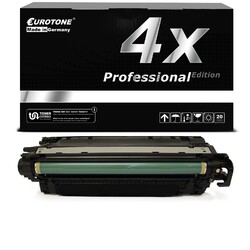 4x Eurotone PRO Patrone SCHWARZ für HP LaserJet Enterprise 500 color M-575-f