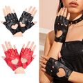 Cosplay Fäustlinge Fünf Finger handschuhe PU-Leder handschuhe Ladys Fahr kleid