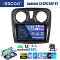 9" 8 Kerne 6+128GB Android 13 Autoradio Für Dacia Logan 2 Sandero 2 GPS Navi KAM