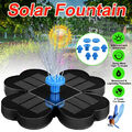 Solar Springbrunnen mit 8 Düsen Solarpumpe Teichpumpe Gartenbrunnen Wasserpumpe