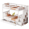 Etagenbett Hochbett 90 x 200 cm Stockbett Kinderbett Jugendbett mit 2 Schubladen