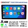 4+64G Android13 Kam Autoradio DAB 9" 2 DIN Wireless Carplay Android Auto GPS USB
