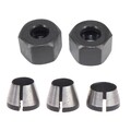 DHL 6mm/6.35mm/8mm Spannzange Ersatzspannzange Adapter Mit-Mutter Für Holzfräser