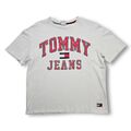 Tommy Jeans kurzärmeliges T-Shirt weiß mittelgroß buchstabiert