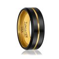 Hochwertiger Tungsten Ring Wolfram-carbid Herren Damen Bicolor in Geschenkbox