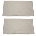 2 Stk Kopfkissenbezug Kissenbezug 40x80 cm Natur Uni 100% Baumwolle Kissenhülle