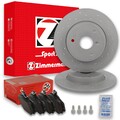 2x ZIMMERMANN Sport Bremsscheiben Ø280mm + Beläge vorne passend für Smart Fortwo