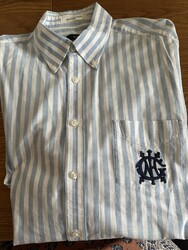 Langarmhemd -Gant-blau-weiß-Gr.L