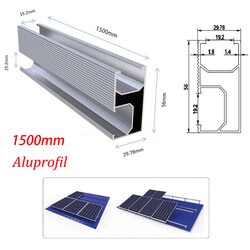 Photovoltaik Halterung Solar Ziegeldach Montage Set PV Modul Befestigung Schiene