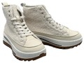 High Top Damen Sneaker beige Fell Turnschuhe hohe Kinder Schuhe Gr. 37 #054