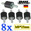 8 Stk M8 Gummipuffer Schwingungsdämpfer Silentblock Gummi-Metall-Puffer