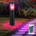 Außenstehlampe Sockelleuchte Gartenlampe Fernbedienung dimmbar LED Farbwechsel
