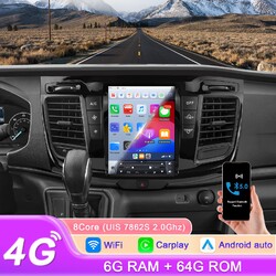 9.7" Android 14 Autoradio 6+64G Carplay Für Ford Transit Custom 2021-23 GPS NAVI